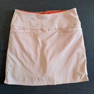 S.C. & Co. Coral White Print Golf Tennis Skort Stretch Pull-On Skirt Medium